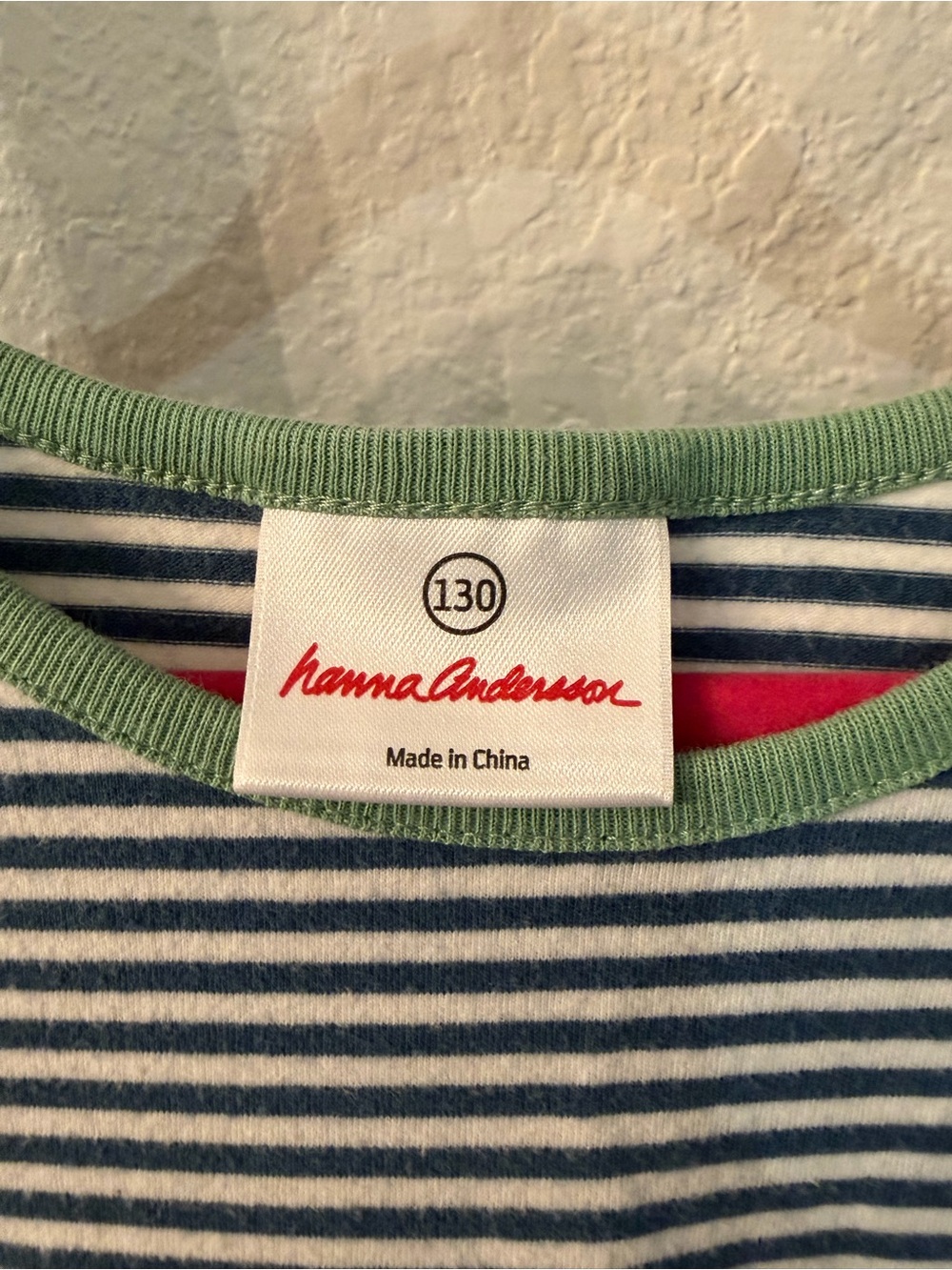 Hanna Andersson Blue Stripe Top with Green Floral Ruffle Skirt - Picture 3 of 3